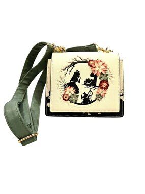 Disney Loungefly Alice in Wonderland Floral Silhouette Portrait Crossbody Bag